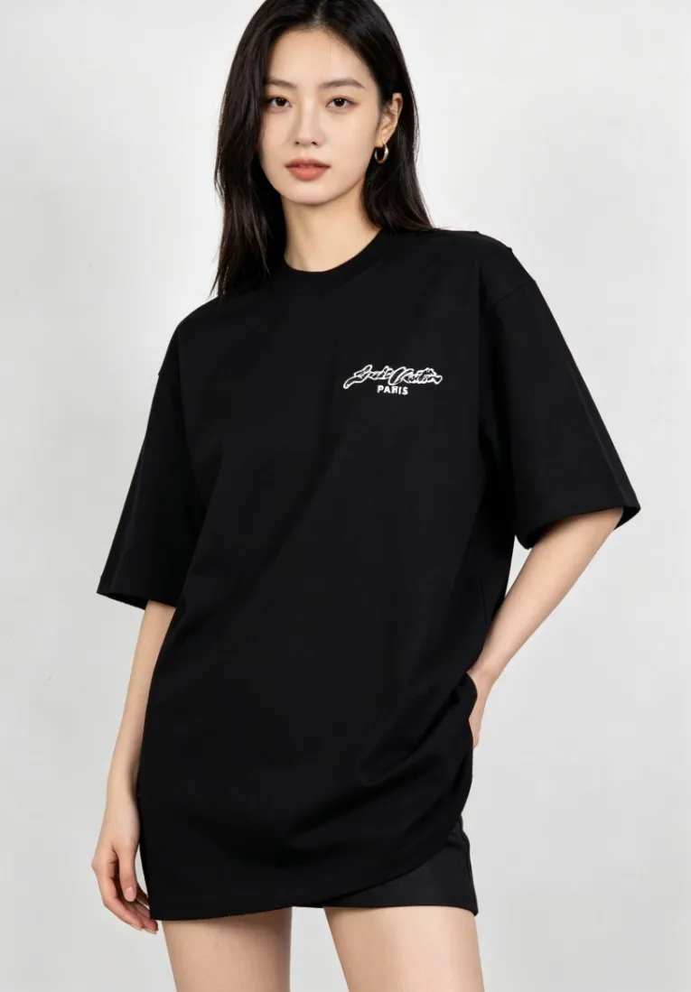 Louis Vuitton/Louis Vuitton heavy duty frayed embroidered patch embroidered short sleeves